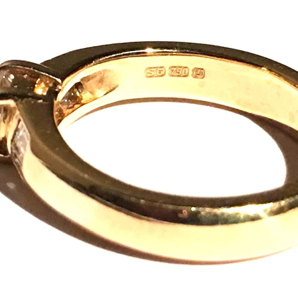 Seidengang 18K Solid Yellow Gold Diamond Vintage Designer Ring - Picture 2 of 4
